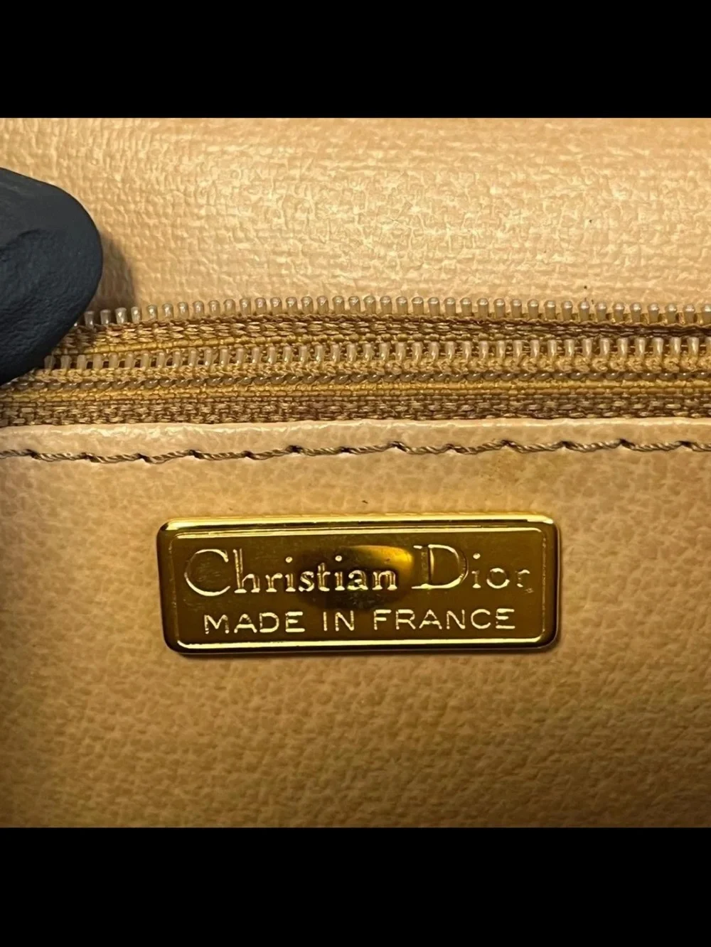 Dior Black Top Handle Satchel with Gold Hardware